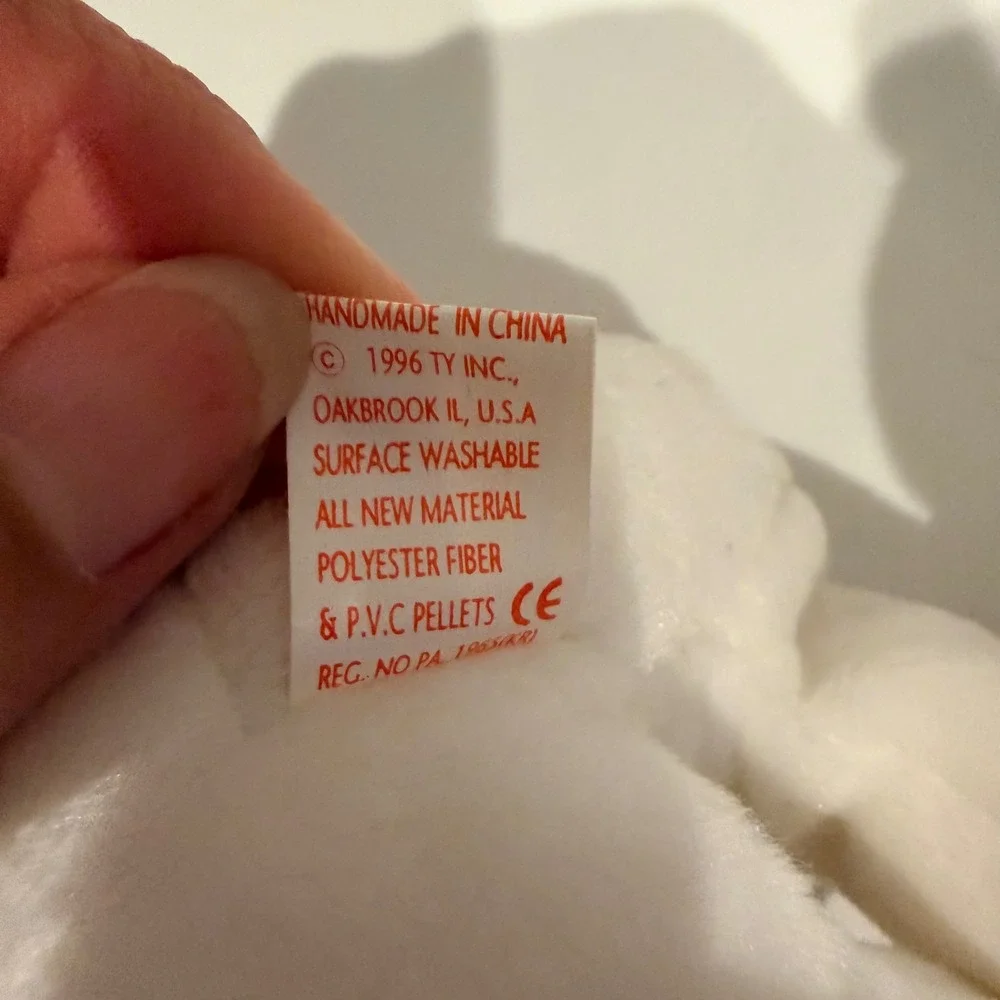 Ty Beanie Babies Libearty the Bear 1996 Set of 2 White American Flag Plush 4057